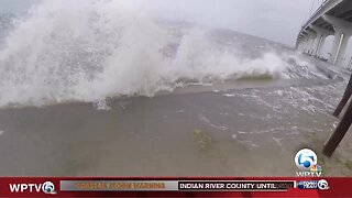 Highg tides bring big waves in Jensen Beach