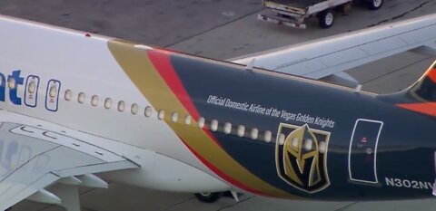 Allegiant Airlines unveils Golden Knights plane