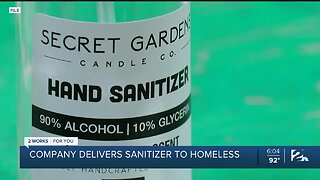 Local Candle Company Delivers Sanitizer to Homeless