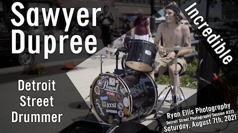 Incredible Street Drummer ROCKS Detroit! Sawyer Dupree gets HOT IN THE POCKET!