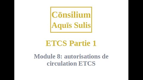 ETCS Partie 1 Module 8 (Français)