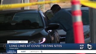 Long lines at South Bay COVID testing centers