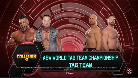 AEW Collision FTR vs Brian Cage & Big Bill for the AEW World Tag Team Championship