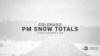 Tuesday PM Colorado snow totals