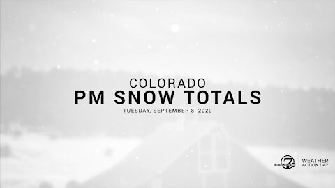 Tuesday PM Colorado snow totals
