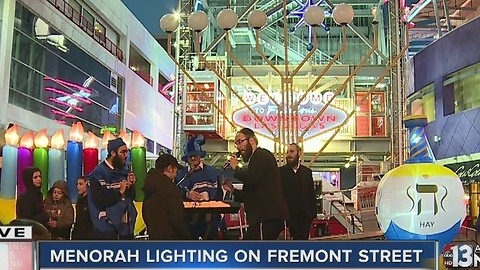 Fremont Street celebrates Hanukkah