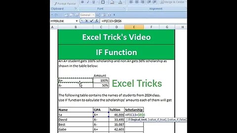 How do you use the if function in Excel?
