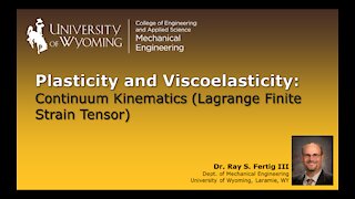 Continuum Kinematics - Lagrange Finite Strain Tensor