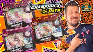 Champion's Path Gym Pin Collection Set #2 | Charizard Hunting | Pokemon Cards Opening