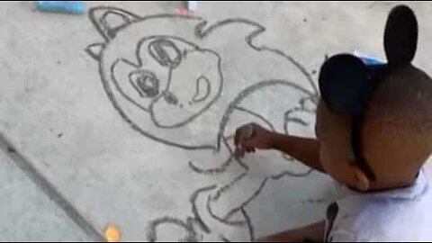 Five-year-old artist has impressive drawing skills