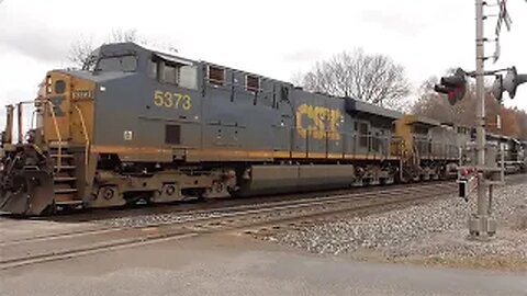CSX M331 Manifest Mixed Freight Train from Sterling, Ohio November 11, 2023