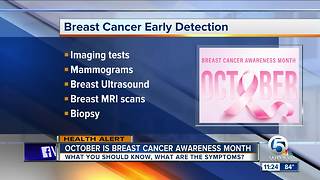 What are the symptoms of breast cancer?
