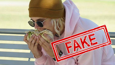 Viral Justin Bieber Eating Burrito Sideways Is Fake