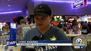 Birthday party held for teen with autism