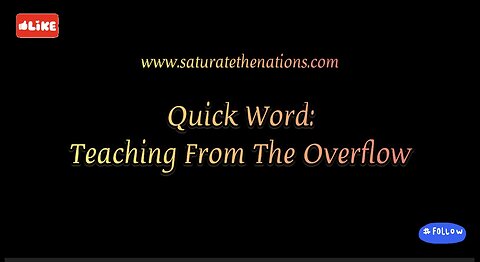 Quick Word: Teaching From The Overflow