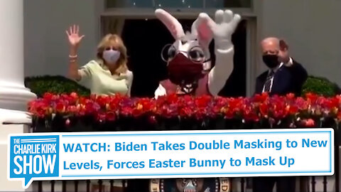 WATCH: Biden Takes Double Masking to New Levels, Forces Easter Bunny to Mask Up