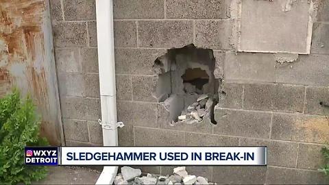 Man in custody after sledgehammer used in break-in at metro Detroit business