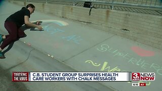 C.B. Student Group Surprises Healthcare Workers with Chalk Messages