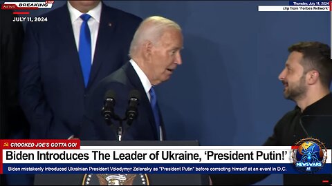 Biden Introduces The Leader of Ukraine as "President Putin"