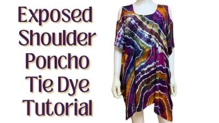 Tie-Dye Designs: Exposed Shoulder Poncho Sinew Wrap Muck Ice Dye