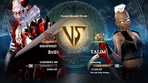 Evil (CARNIFEX 665) VS Talim (Amesang) (SoulCalibur™ VI: Online)