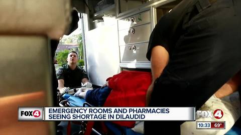 Nationwide shortage of painkillers affecting local hospitals.
