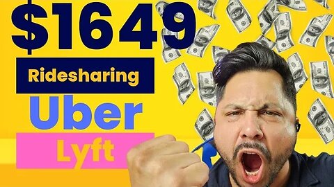 $1649 ridesharing #uber and #lyft | 2023 weekly earnings