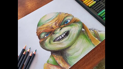 Drawing Michaelangelo- TMNT- Time Lapse- ArtOfDan.