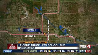 Driver cited for hitting school bus