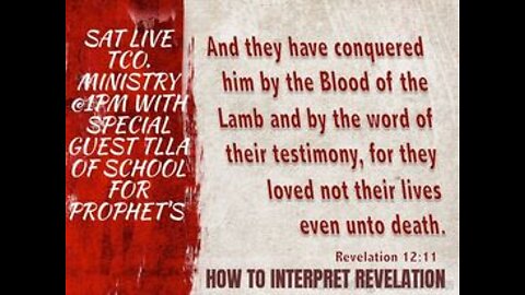 SERMON # 21 BY THE BLOOD OF THE LAMB. TESTIMONY & REVELATION IN LIGHT OF THE OLD TESTAMENT