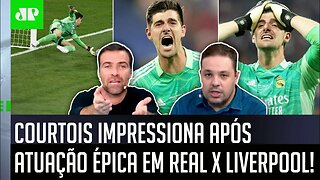 "ELE HUMILHOU! O que o Courtois FEZ nesse Real Madrid x Liverpool foi..." Goleiro CHOCA na Champions