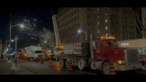 First night at Parliament Hill #TruckersFotFreedom #FreedomConvoy2022