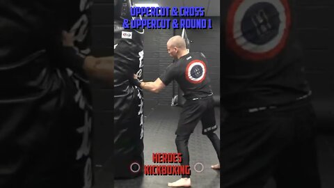 Heroes Training Center | Kickboxing "How To Double Up" Uppercut & Cross & Uppercut & Round 1 #Shorts