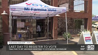 Last day to register to vote in Arizona