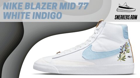 Nike Blazer Mid 77 White Indigo - CI1166-100 - @SneakersADM