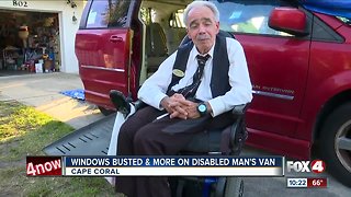 Disabled man's van burglarized