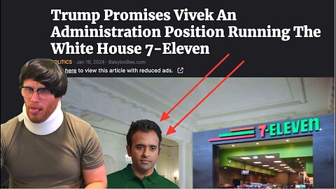 Babylon Bee Posts DISGUSTING Post About Trump Hiring Vivek Ramaswamy To Work At 7-11