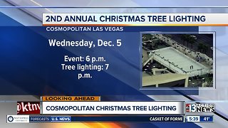 Christmas tree lighting at Cosmopolitan