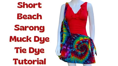 Tie-Dye Designs: Beautiful Muck Ice Dye Short Beach Sarong