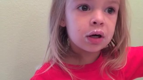 Little Girl Is Caught Red-Handed Eating Donuts, Has The Cutest Response