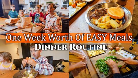 Dinner Routine ~ One Week Worth Of EASY Family Meals ~ Cook With Me