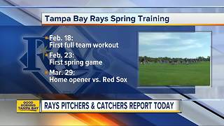 Tampa Bay Rays Spring Training Pitchers and Catchers Report Soon