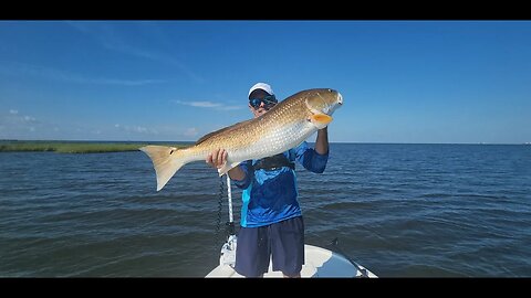 Catching and Tagging Bull Reds with Marsh Man Masson