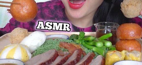 ASMR DIM SOM DUCK NOODLES(EATING SOUNDS)NO TALKING|SAS-ASMR