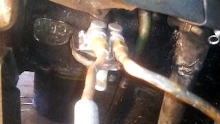 Morris Minor fuel pump diaphragm repaired