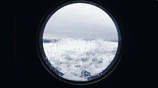 Ships Cabin in a Storm at Sea | Overnight High Seas, Wind and Rain 4K Sleep & Focus