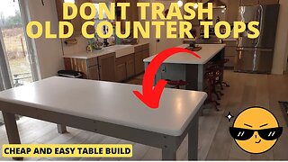 Building a Table with an Old Island or Countertop