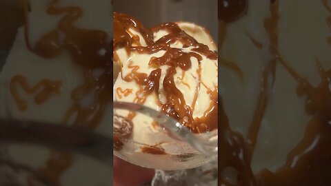 Try this Ice Cream Hack! Carmel Crunch Topping #shorts