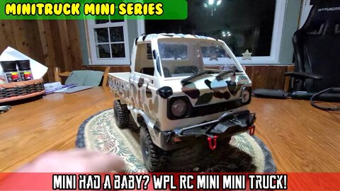 Mini-Truck (SE07 E05) 4X4 conversion WPL RC MiniTruck Kei Truck D12 Mod indoor snowtest FPV view