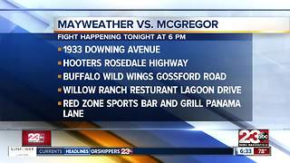Mayweather VS. McGregor fight tonight at 6 p.m.